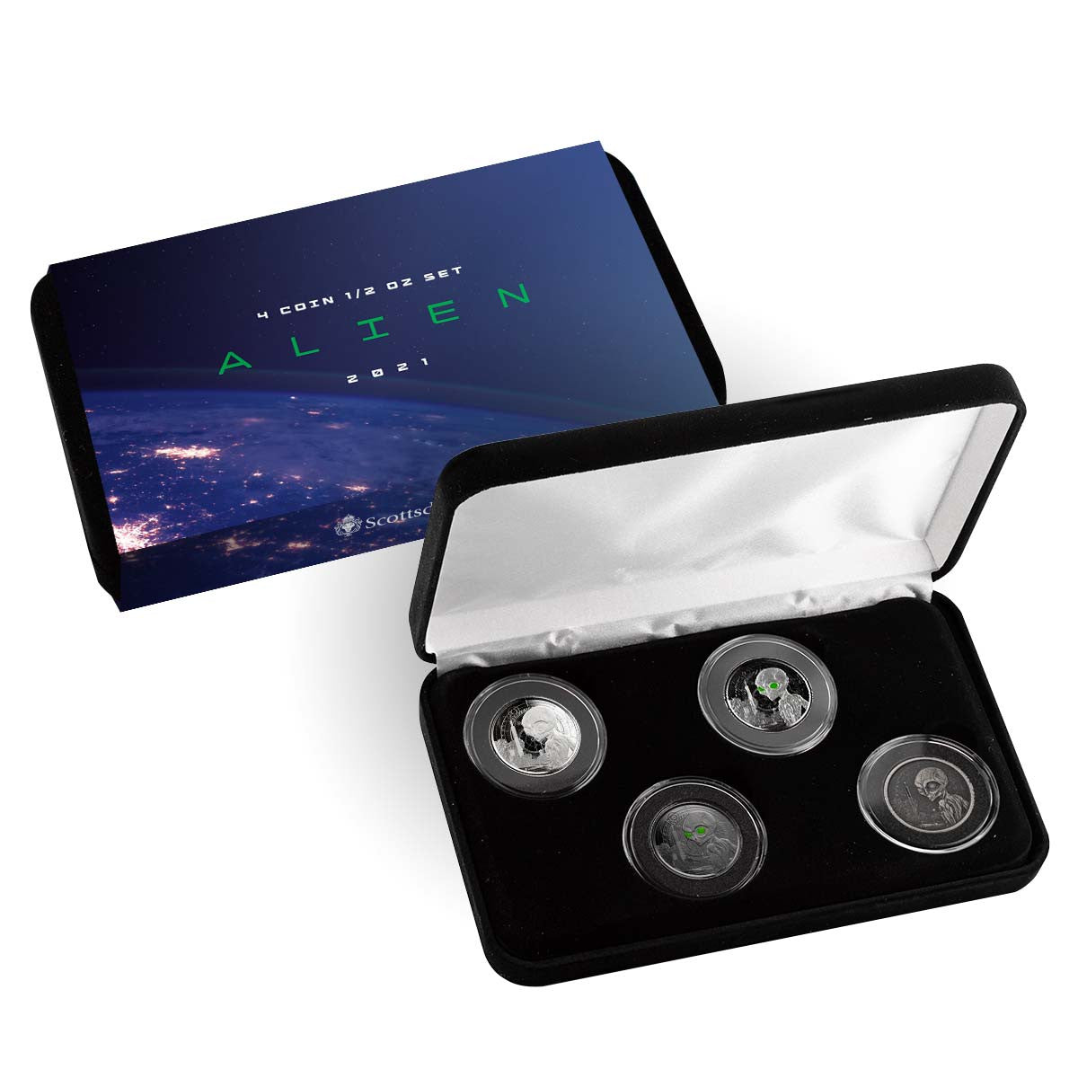 2021 Ghana Alien 1/2oz Silver 4 Coin Set – My Collectables