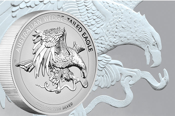 2021 1oz Silver Enhanced Reverse Proof High Relief Coin - Australian Wedge-Tailed Eagle