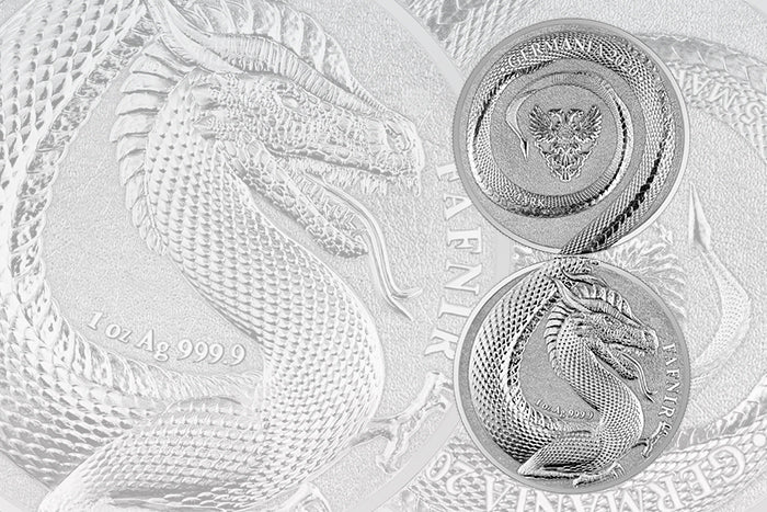 2020 Germania Beasts: Fafnir 1oz .999 Silver BU Coin