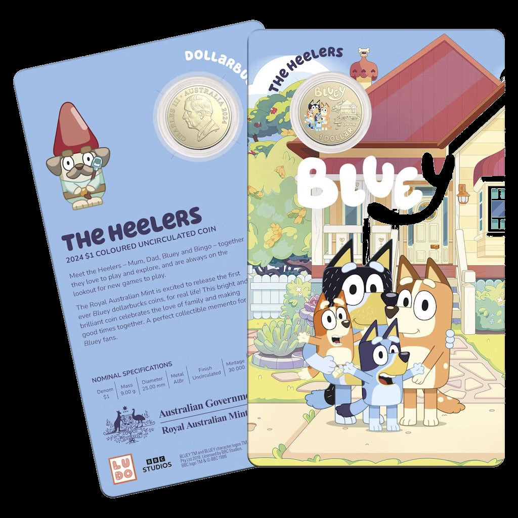 Royal Australian Mint 2024 UNC Bluey Dollarbucks - Design 2 - Heelers