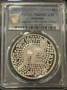 Royal Australian Mint 2001 Kangaroo Aboriginal Design Proof Coin PCGS PR69DCAM