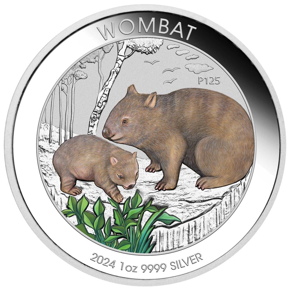 Perth Mint 2024 Wombat 1 oz Silver Bullion Coin in Card