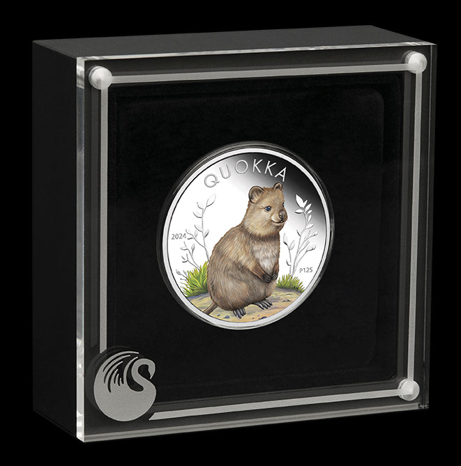 Perth Mint 2024 Quokka 1 oz Silver Proof Coloured Coin