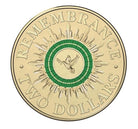 2014 Remembrance Day Green Dove Coloured UNC Coin in Maxi Card