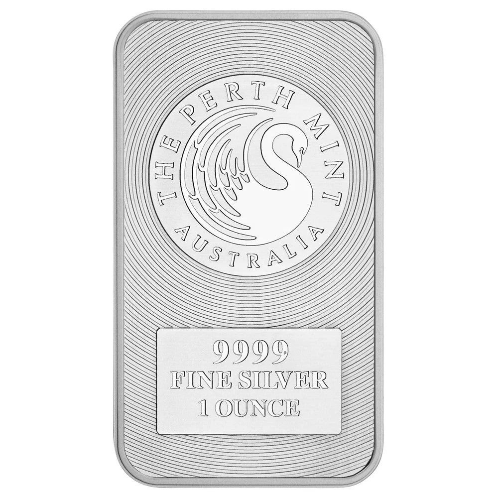 Perth Mint Minted Bar 1oz .999 Silver Kangaroo Bar 2024