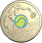 Royal Australian Mint 2025 $2 Men’s Australian Open Privy Coin Yellow Coin in Folder