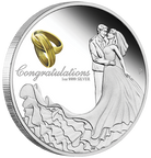 Perth Mint Wedding 1 oz 99.99% Silver Proof Coloured Coin