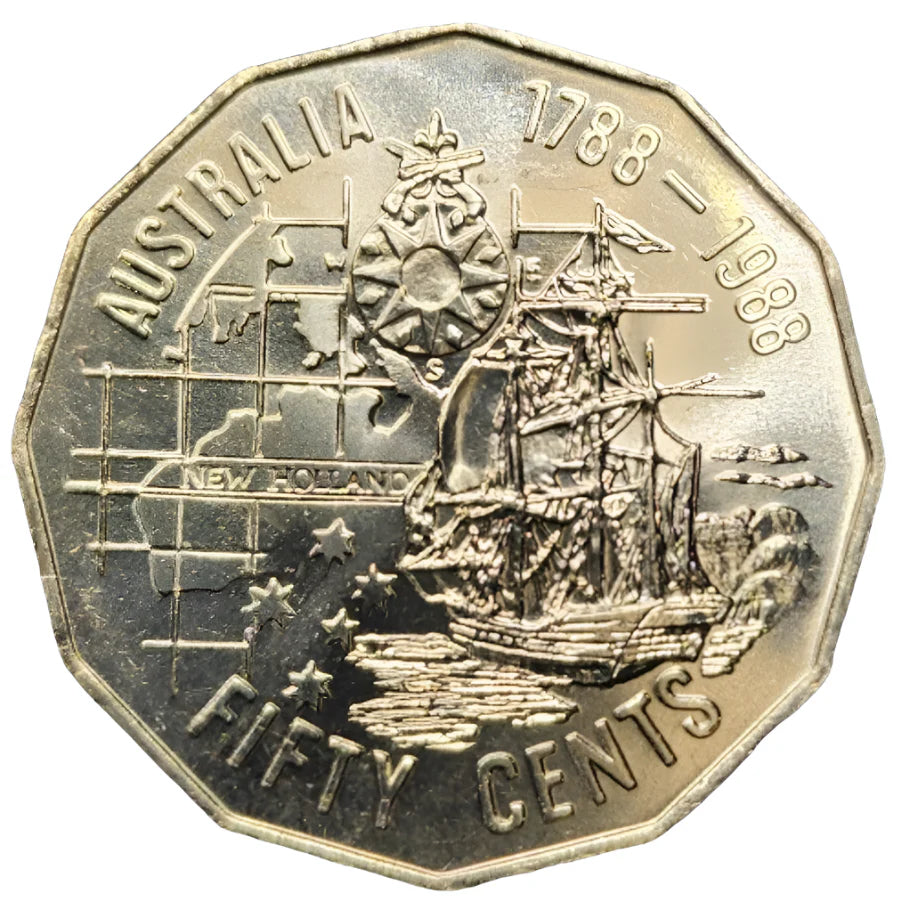 Royal Australian Mint 1988 UNC 50c - Australian Bicentenary