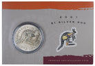 Royal Australian Mint 2001 $1 1oz Silver Kangaroo  Frosted  UNC Coin