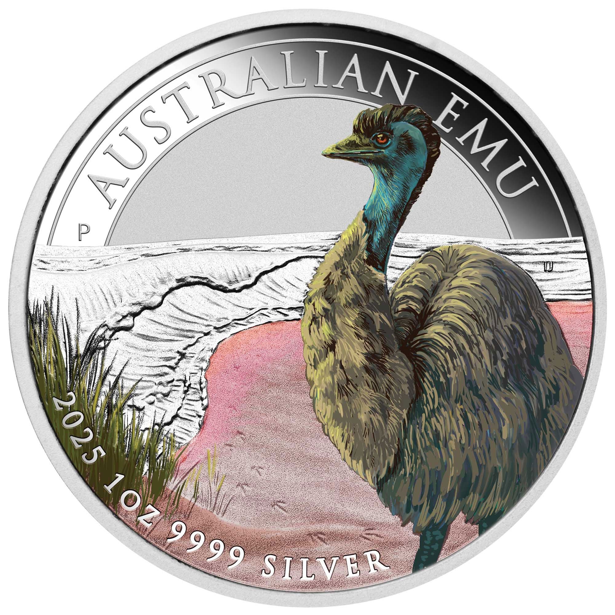 Perth Mint Emu 1 oz Silver 2025 Coloured Coin