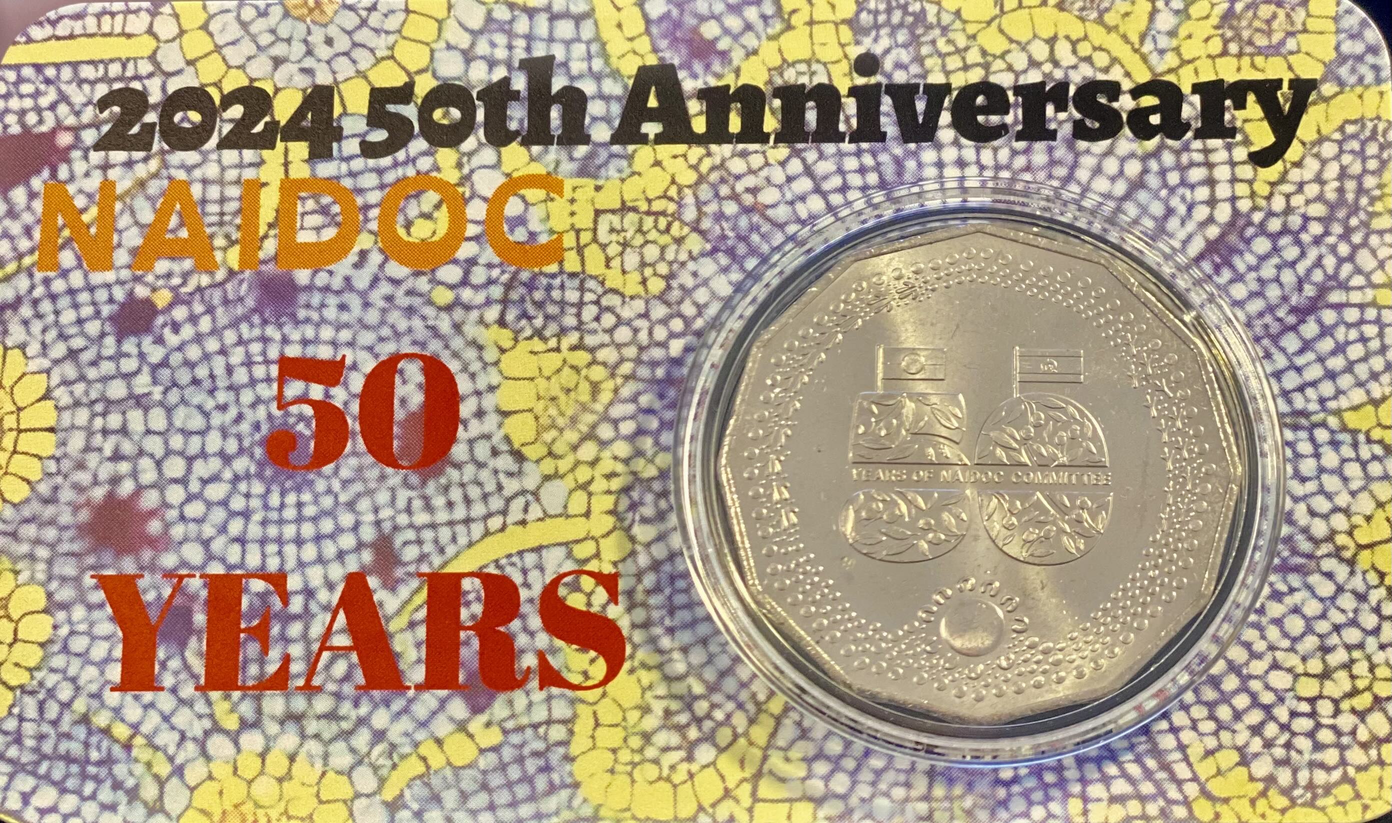 2024 50th Anniversary of Naidoc 50c Coin In Card