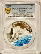 Royal Australian Mint 2023 Emperor Penguin Colorized $5 coin PCGS PR69DCAM