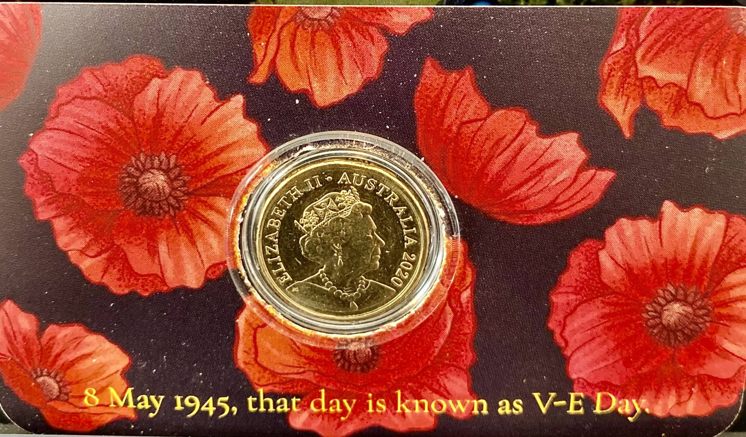 75th Anniversary of the End of WW2 2020 $2 Coin in Card