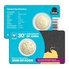 Royal Australian Mint 2025 $1 30th Anniversary of ANDA Mob of Roos Coin in Card