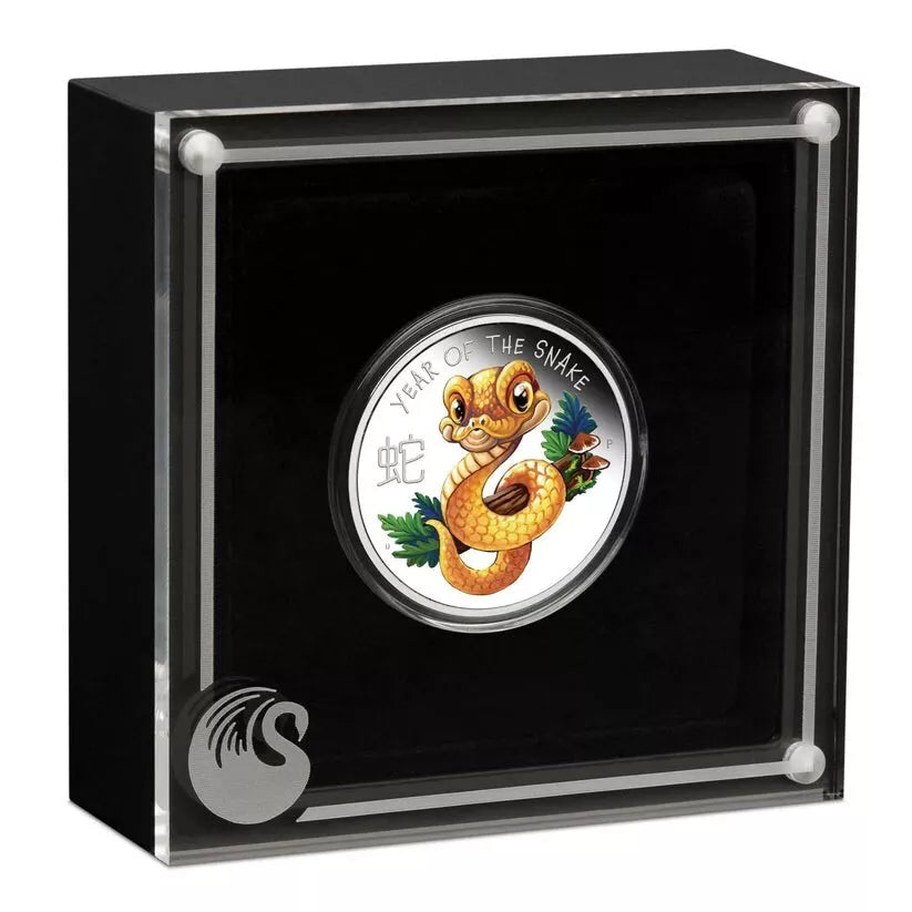 Perth Mint Lunar Series III Baby Snake 2025 1/2 oz Silver Proof Coloured Coin