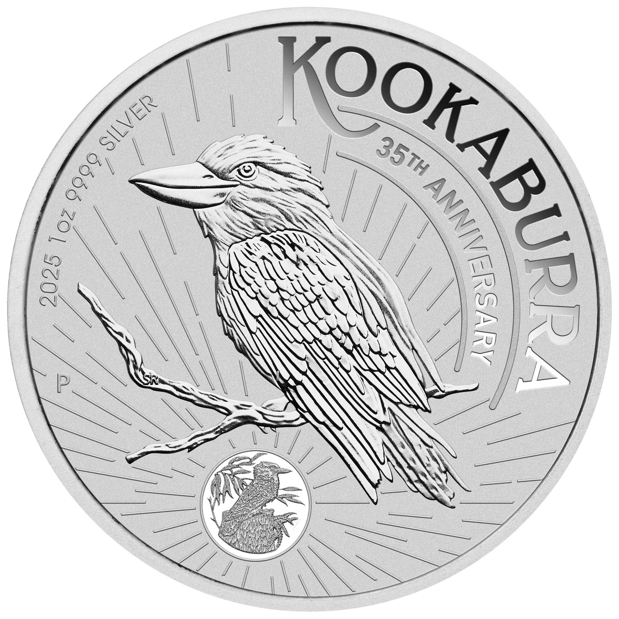 Perth Mint 2025 Kookaburra 35th Anniversary 1 oz Silver Bullion Coin with Privy Mark