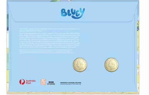 Royal Australian Mint 2024 Bluey Limited Edition Coloured 2 Coin $1 PNC