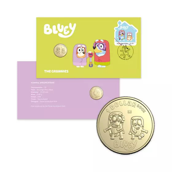 Royal Australian Mint 2024 Bluey Bucks The Grannies $1 PNC