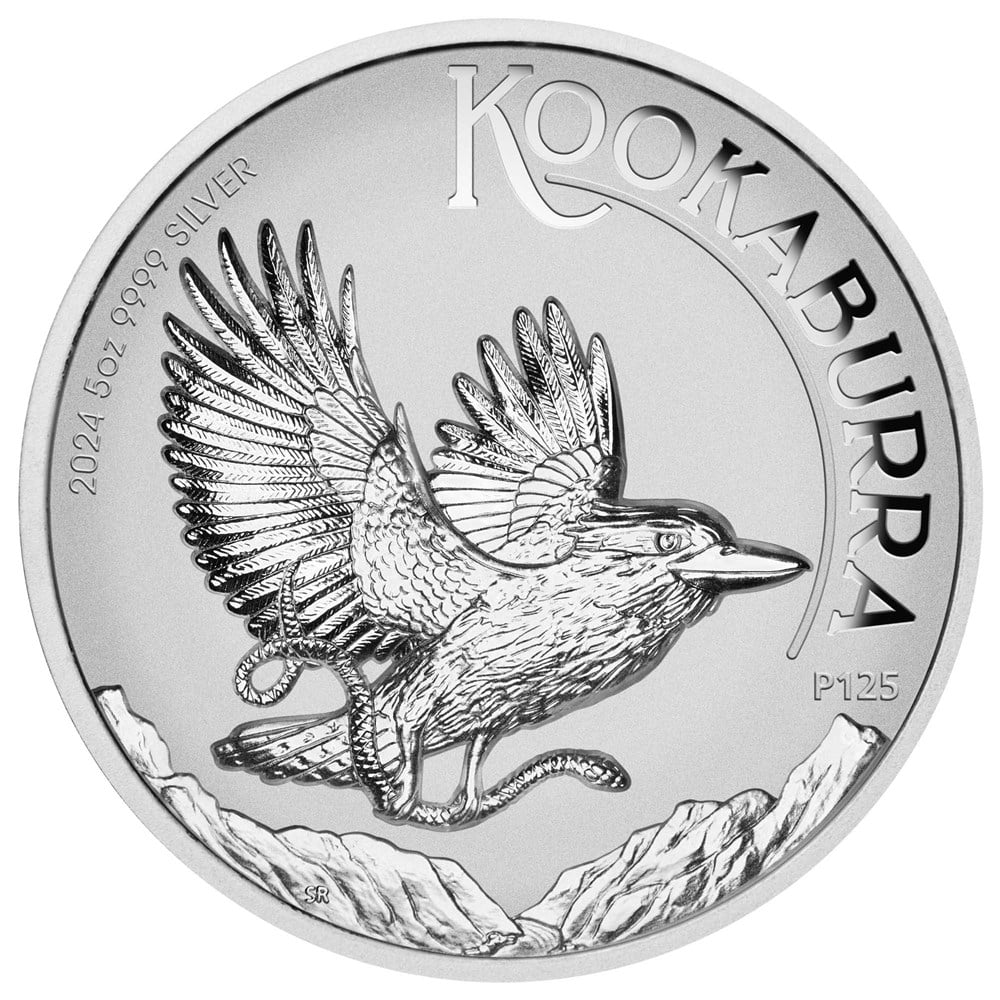 Perth Mint 2024 Australian Kookaburra 5 oz Silver Proof High Relief Incused Coin