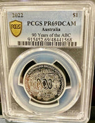 Royal Australian Mint 2022 $1 1/2 oz Fine Silver 90 Years of the ABC PCGS PR69DCAM