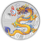 Perth Mint Lunar Series III Year of the Dragon, Yellow Dragon 2024 1 oz Silver Coloured Coin- Melbourne Money Expo ANDA Special in Card