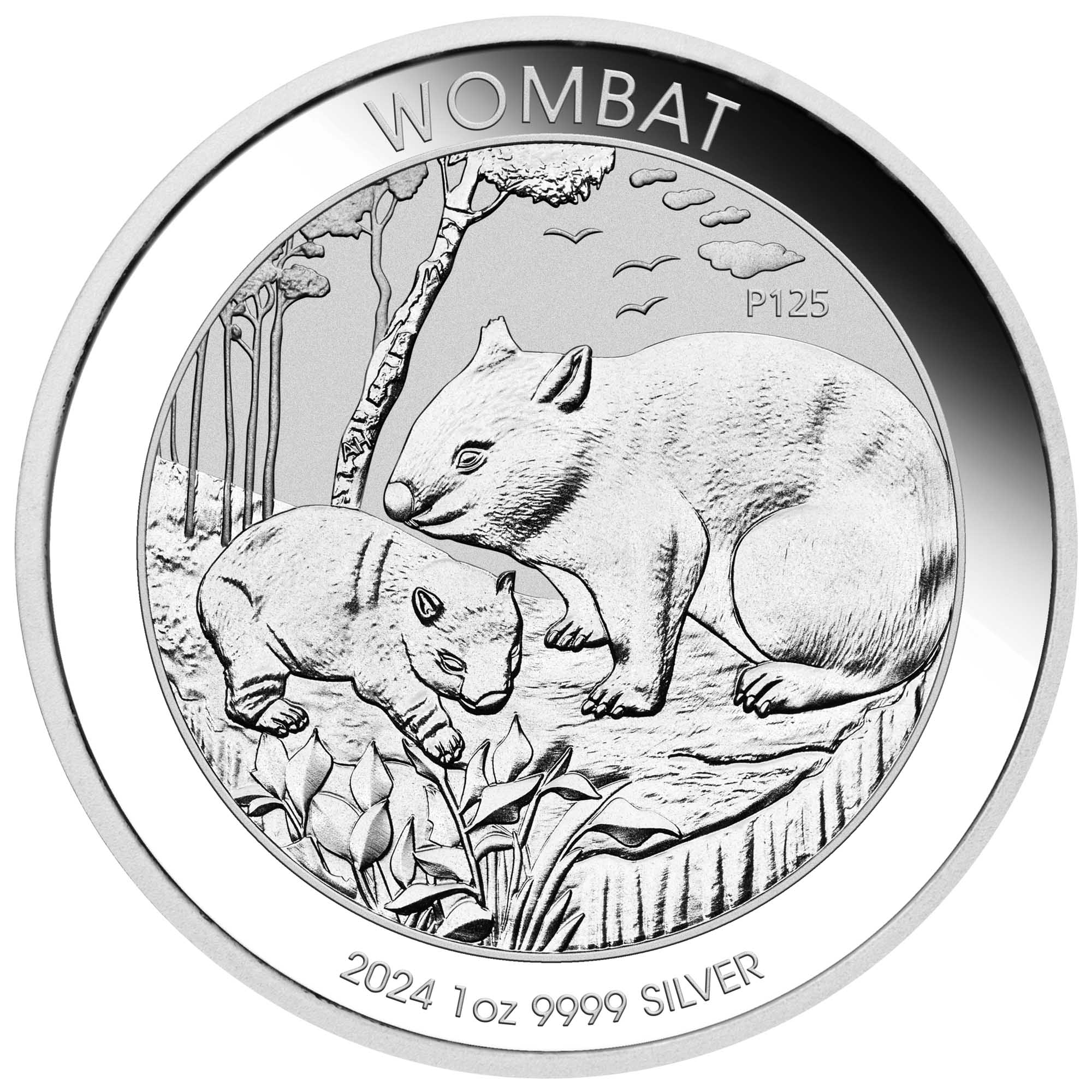 Perth Mint 2024 Wombat 1 oz Silver Bullion Coin