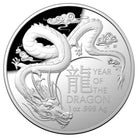 Royal Australian Mint 2024 Year of the Dragon $5 Fine Silver Proof Domed Coin