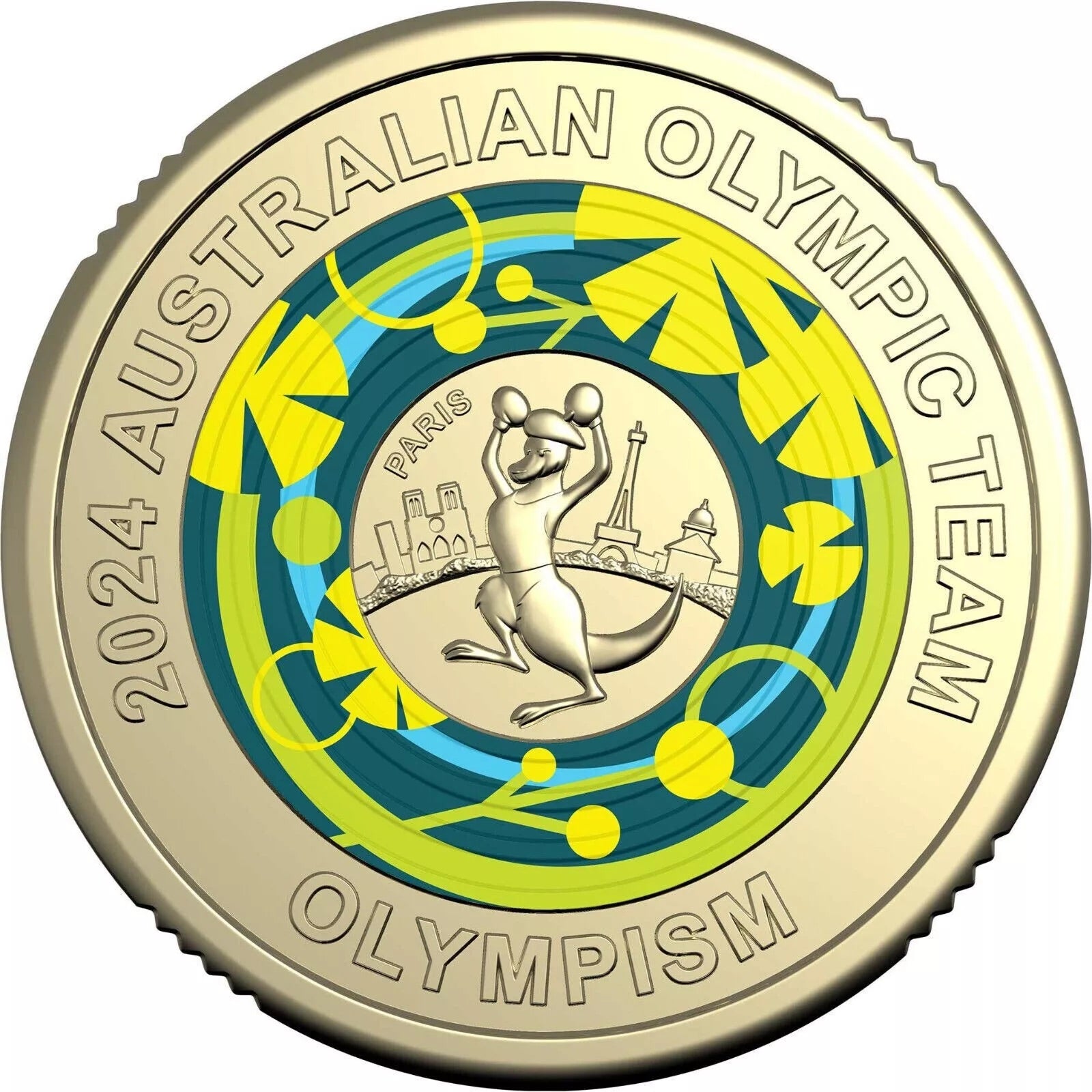 Royal Australian Mint 2024 Set of 4 Australian Olympic and Paralympic Teams $2 Coloured UNC Coins