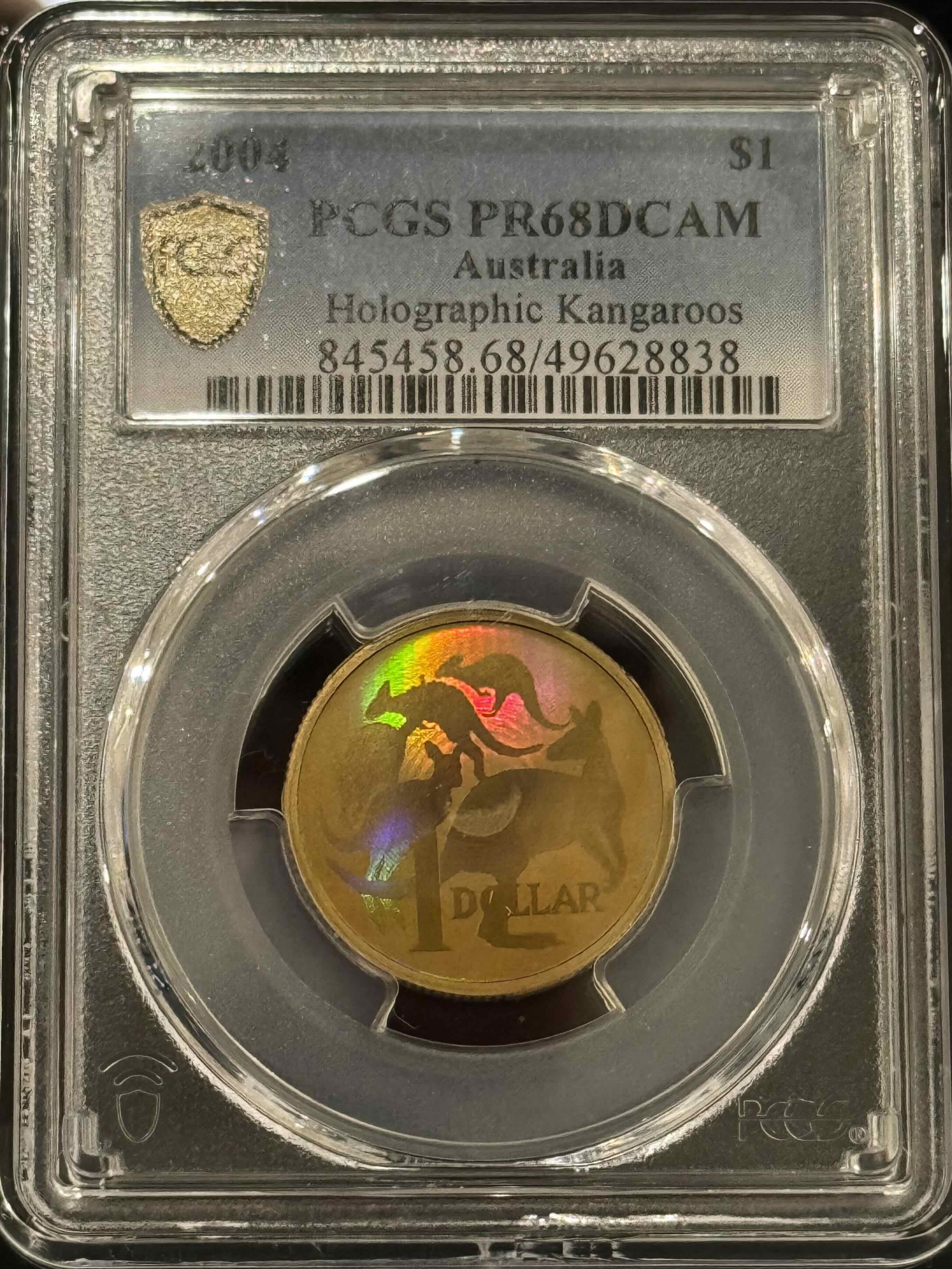 Royal Australian Mint 2004 Holographic Kangaroos Coin PCGS PR68DCAM