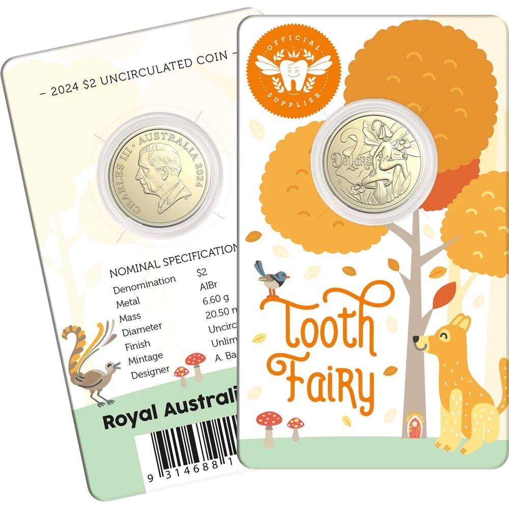 Royal Australian Mint Tooth Fairy 2024 $2 UNC Coin