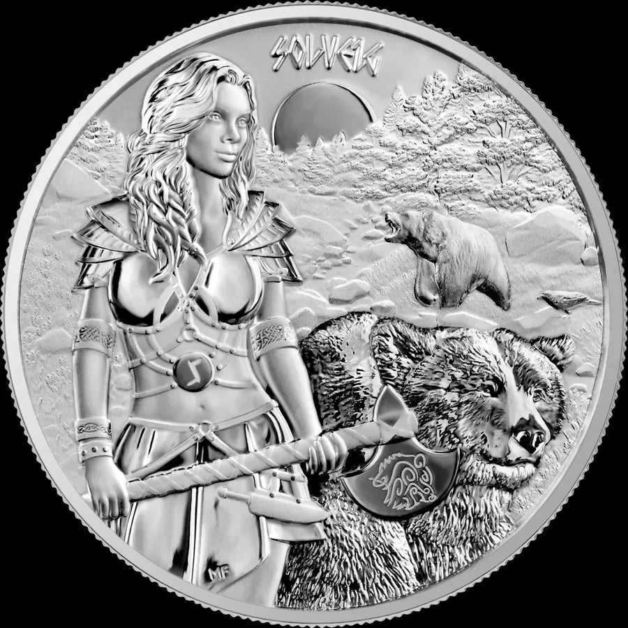 Germania Mint 2024 1 oz Valkyries Series Solveig Silver Round