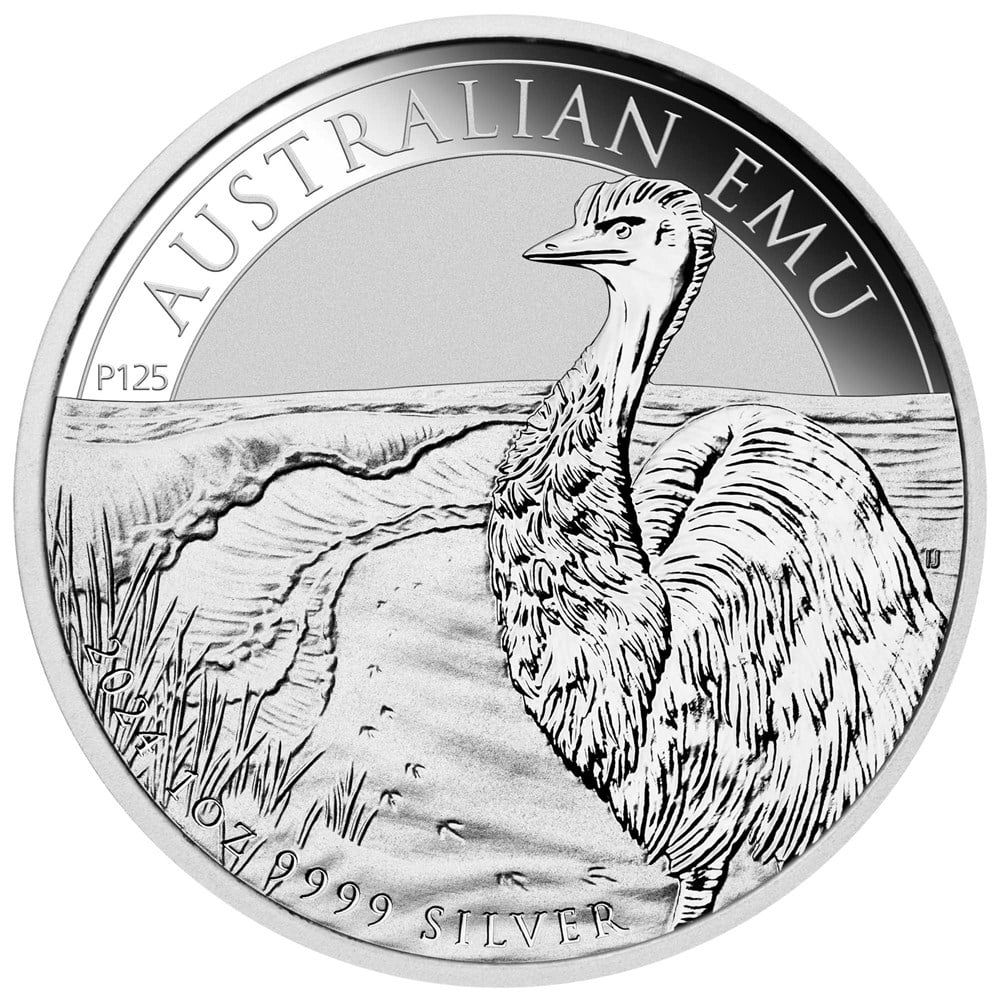 Perth Mint Australian Emu 2024 1oz Silver Bullion Coin