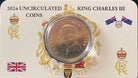 2024 King Charles Effigy 20c UNC Coin in Card