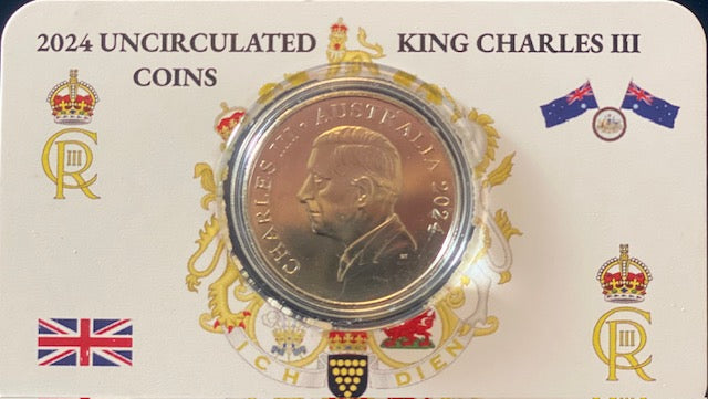 2024 King Charles Effigy 20c UNC Coin in Card