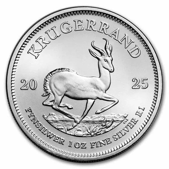 South African Mint 2025 Krugerrand 1oz .999 Silver BU Coin