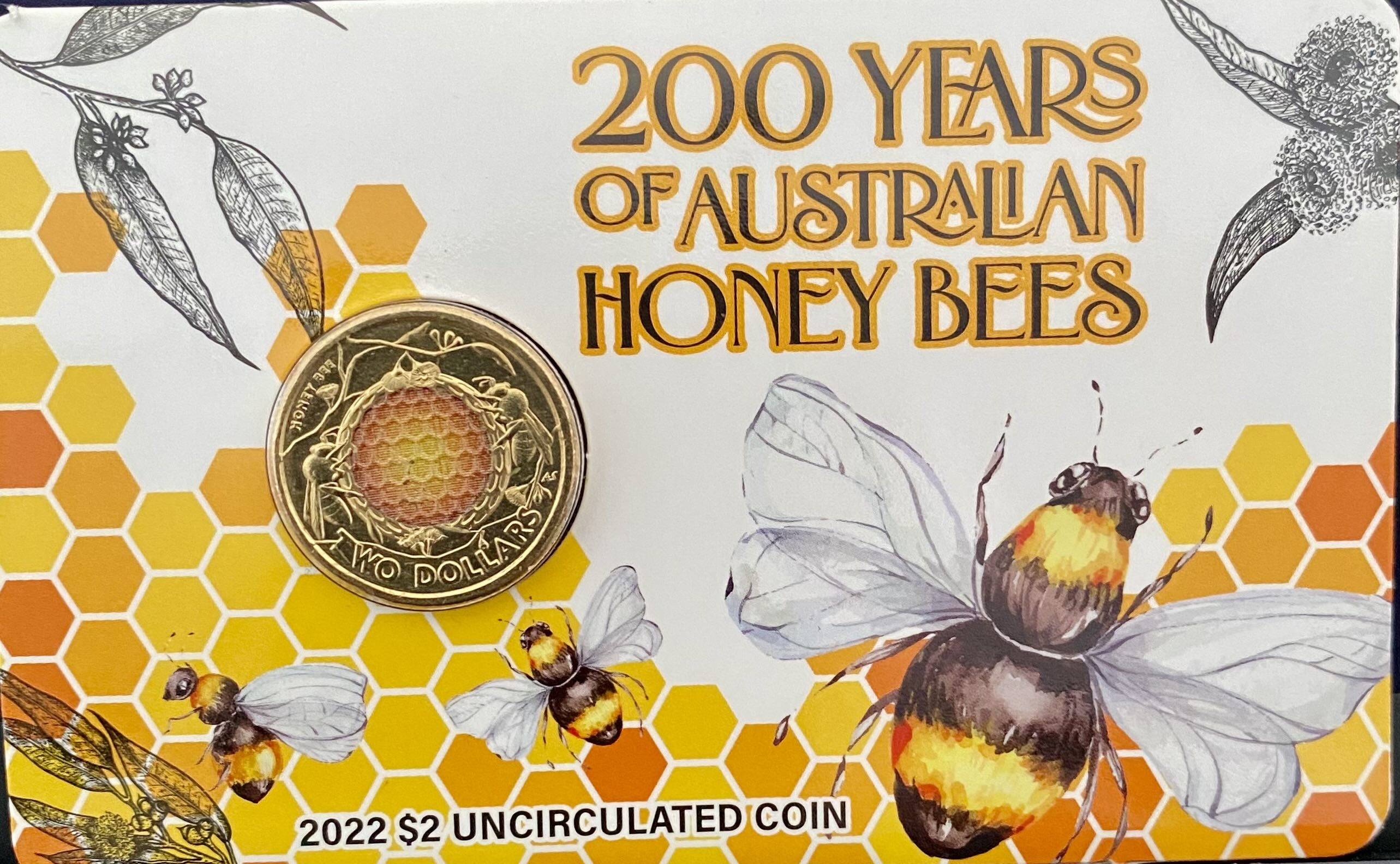 200 Years of Australian Honey Bees Coin in Card