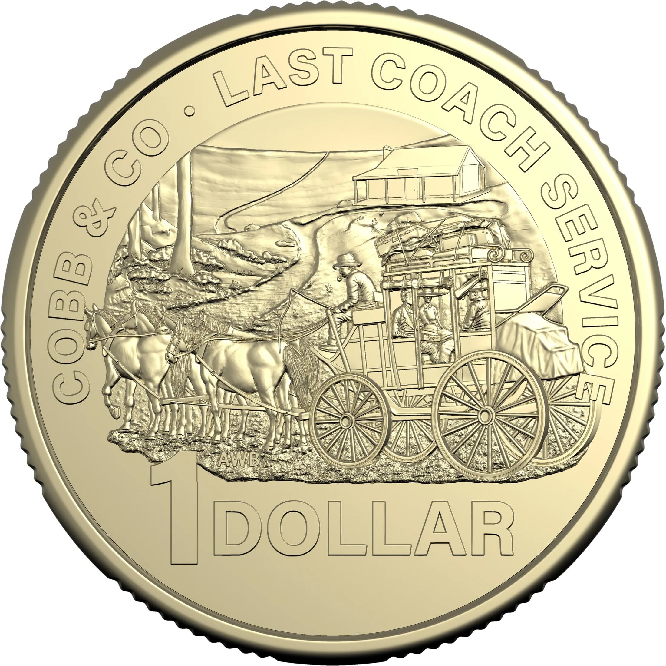 Royal Australian Mint Cobb & Co Centenary of the Last Coach Service in Australia 2024 $1 Uncirculated Coin