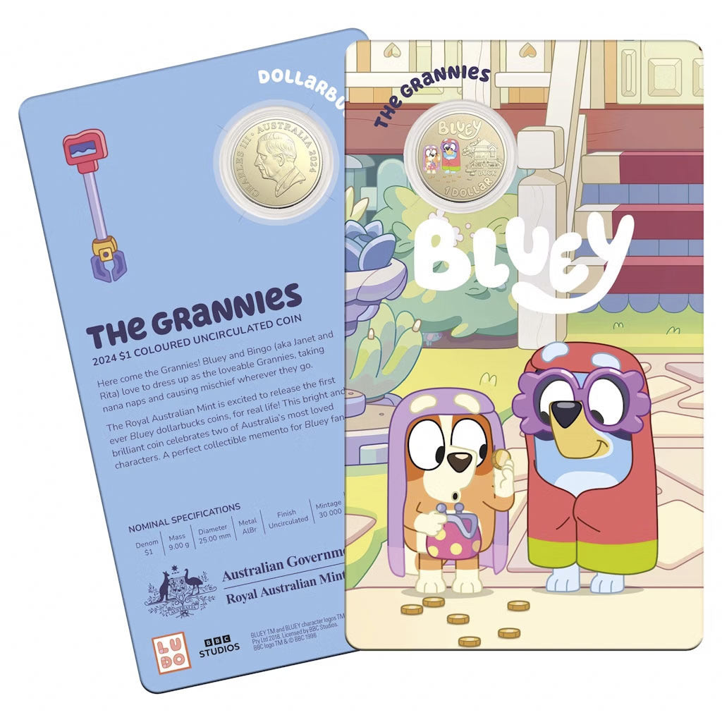 Royal Australian Mint 2024 UNC Bluey Dollarbucks - Design 3 - Grannies