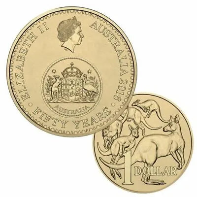 Royal Australian Mint 2016 50th Anniversary of Decimal Currency $1 UNC Coin