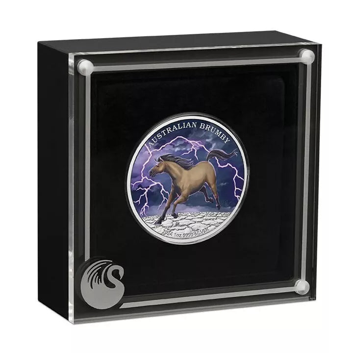 Perth Mint 2024 Brumby 1 oz Silver Coloured Silver Coin