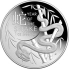 Royal Australian Mint 2025 Year of the Snake $5 Fine Silver Proof Domed Coin