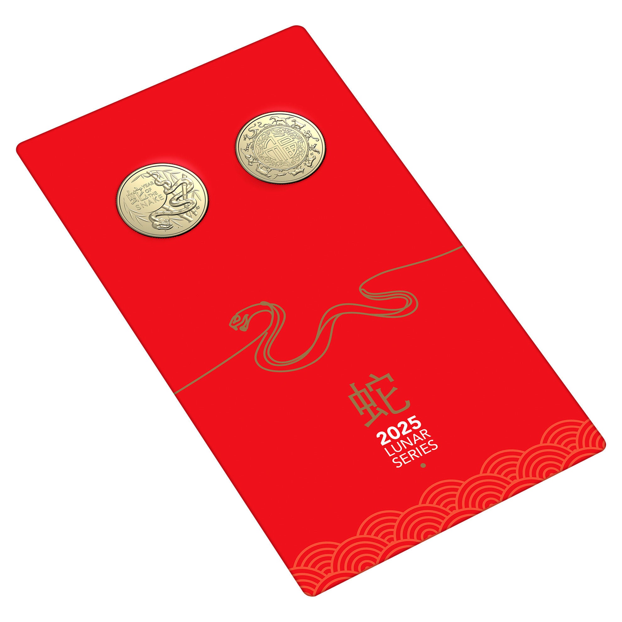 Royal Australian Mint 2025 Year of the Snake UNC 2 Coin Set