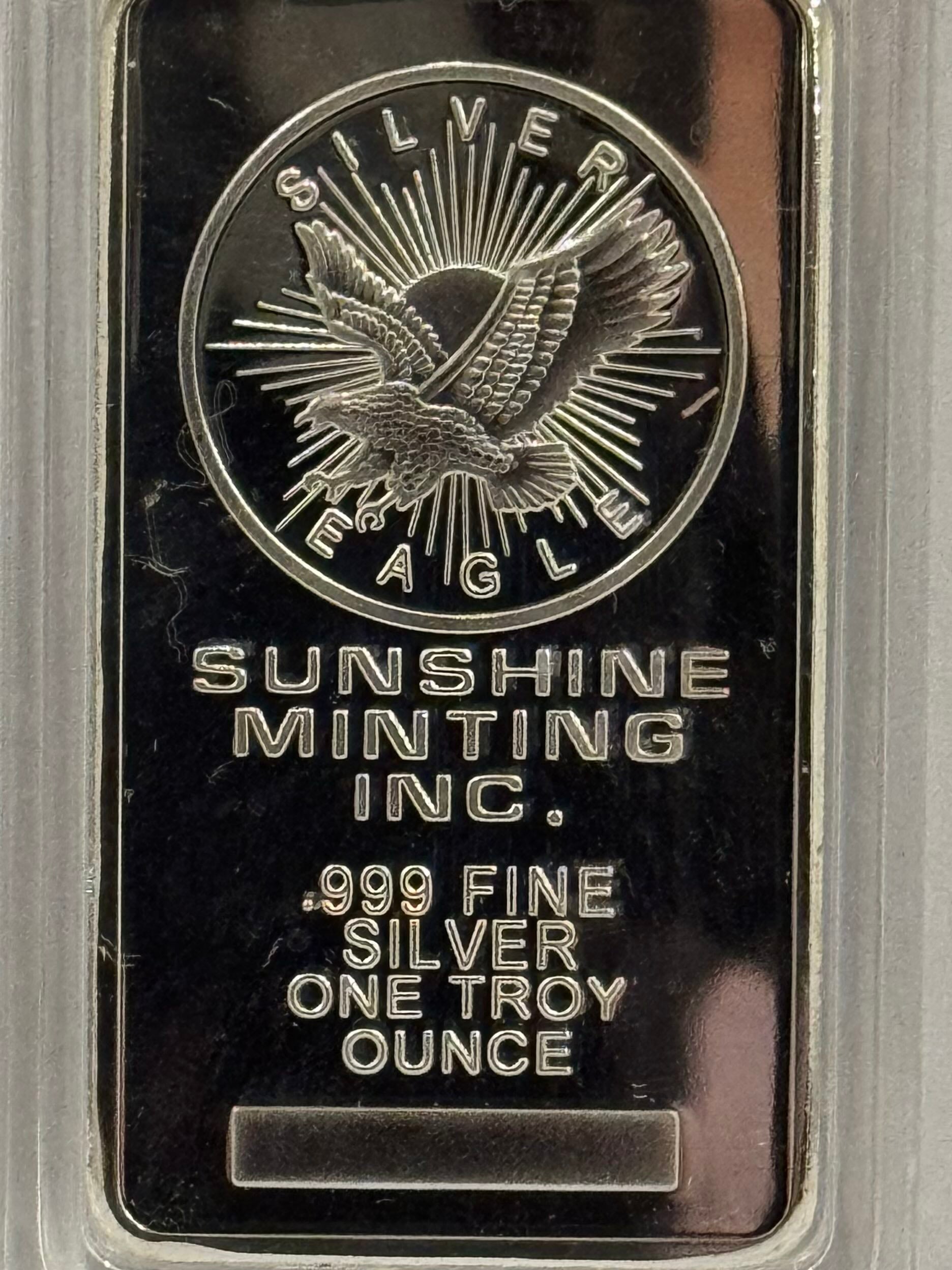 Sunshine Minting 1 oz .999 Silver Eagle Minted Bar