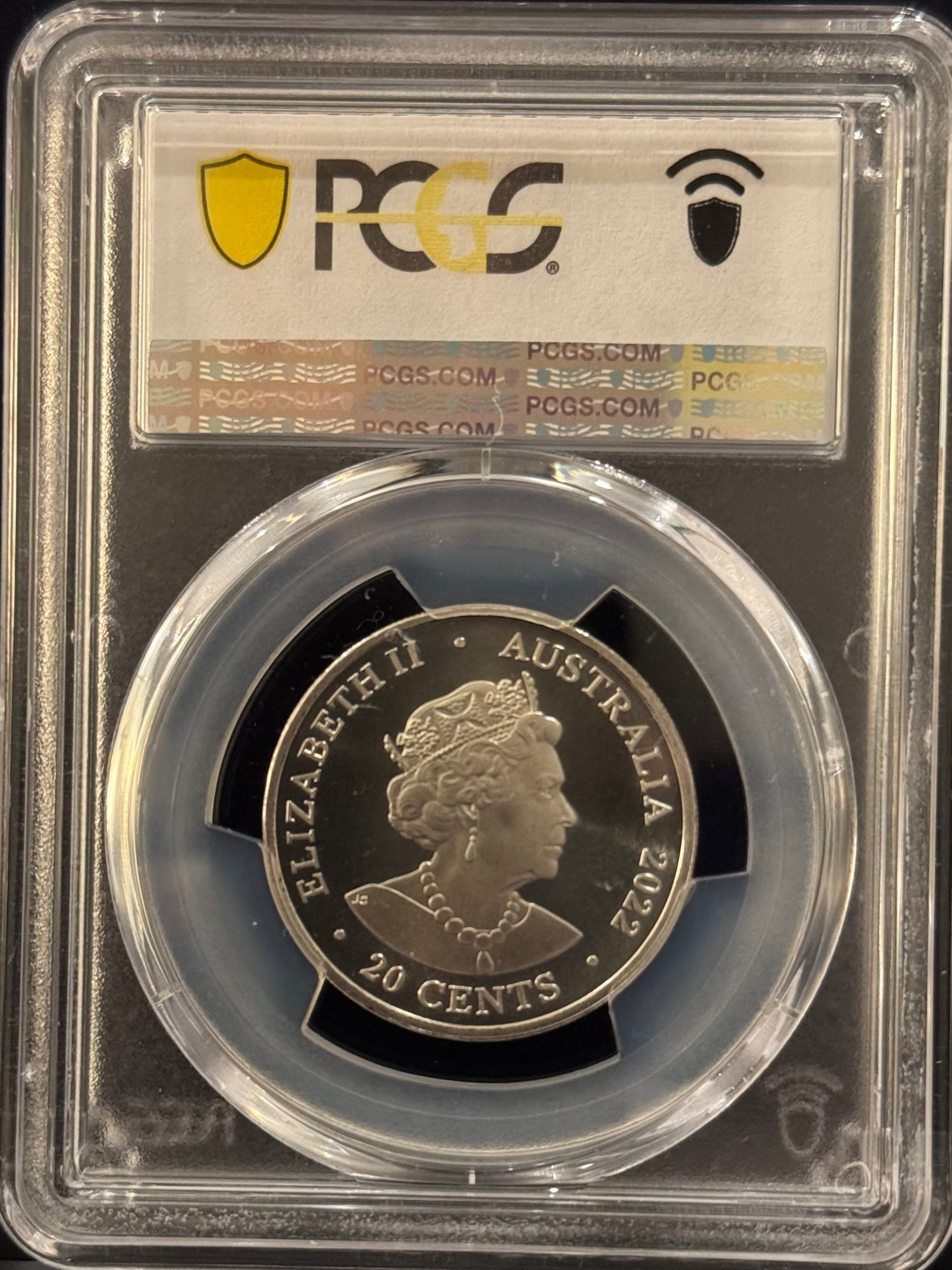 Royal Australian Mint 2022 20c ABC 90th Anniversary PCGS MS70