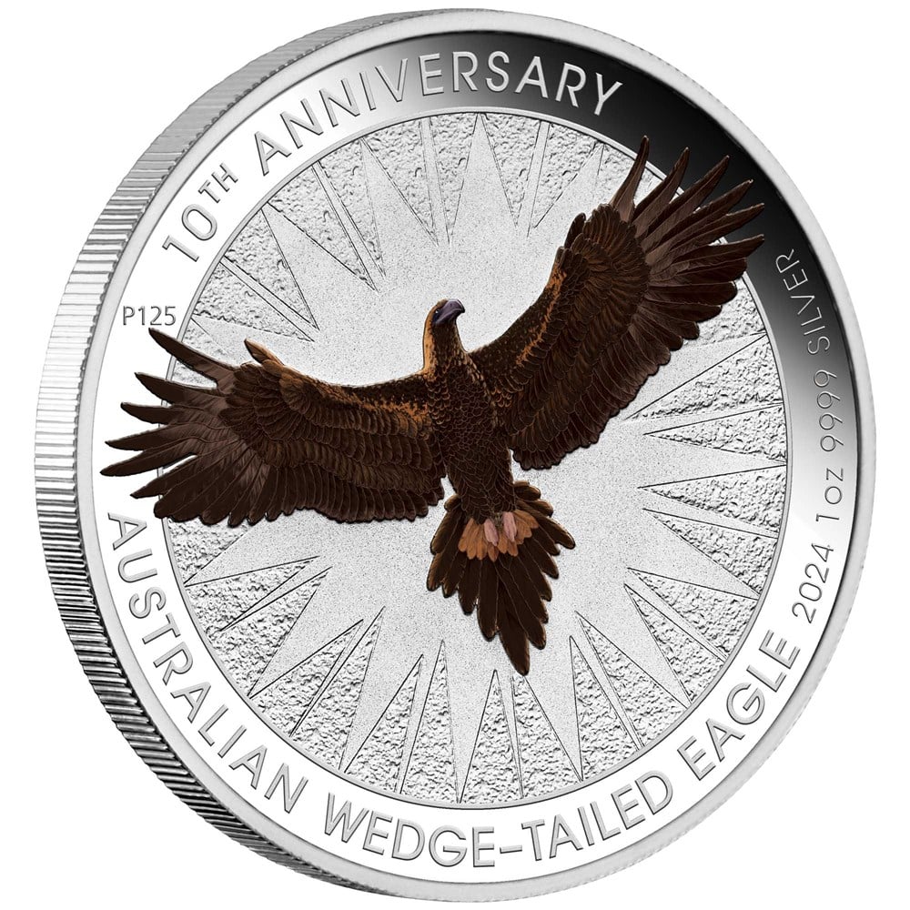 Perth Mint Wedge-tailed Eagle 2024 1oz Silver Bullion Coloured Coin