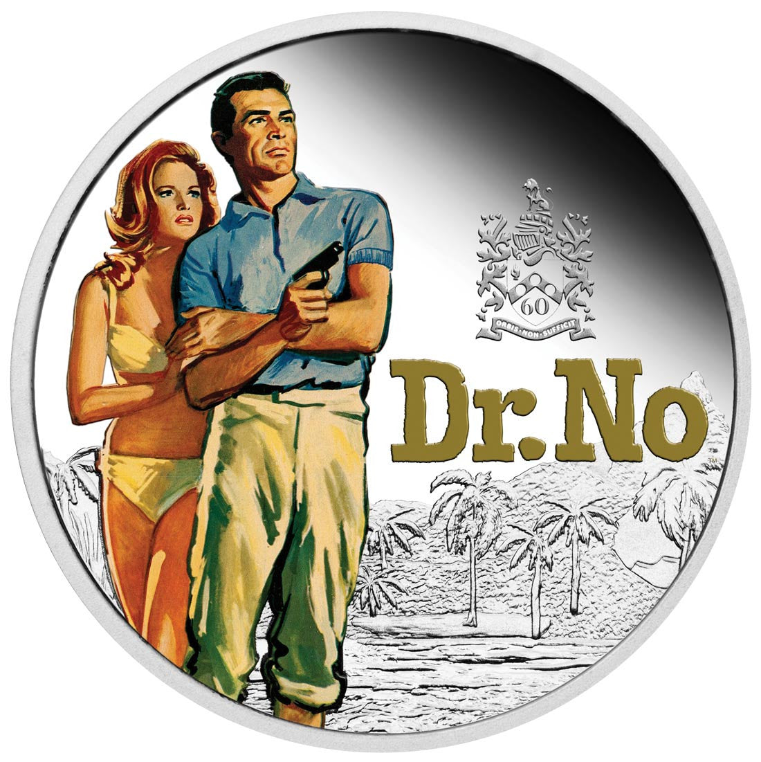 James Bond Dr. No 2022 1oz Silver Proof Coloured Coin