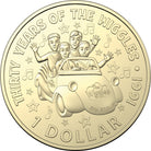 Original Wiggles Band 30th Anniversary 2021 $1 Coin