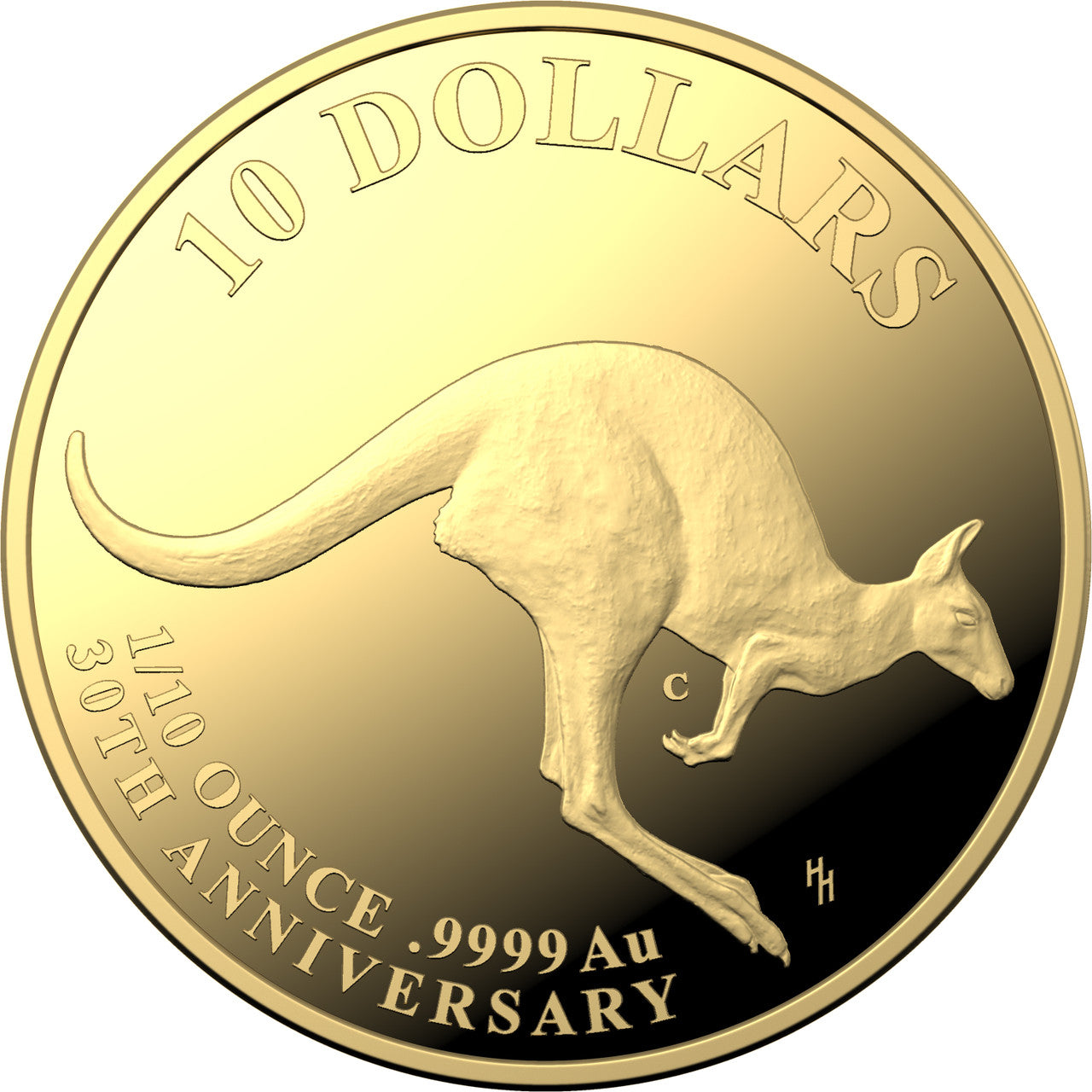 Royal Australian Mint Mob of Thirty 2023 $10 1/10 oz C Mint Mark Gold Proof Coin Kangaroo