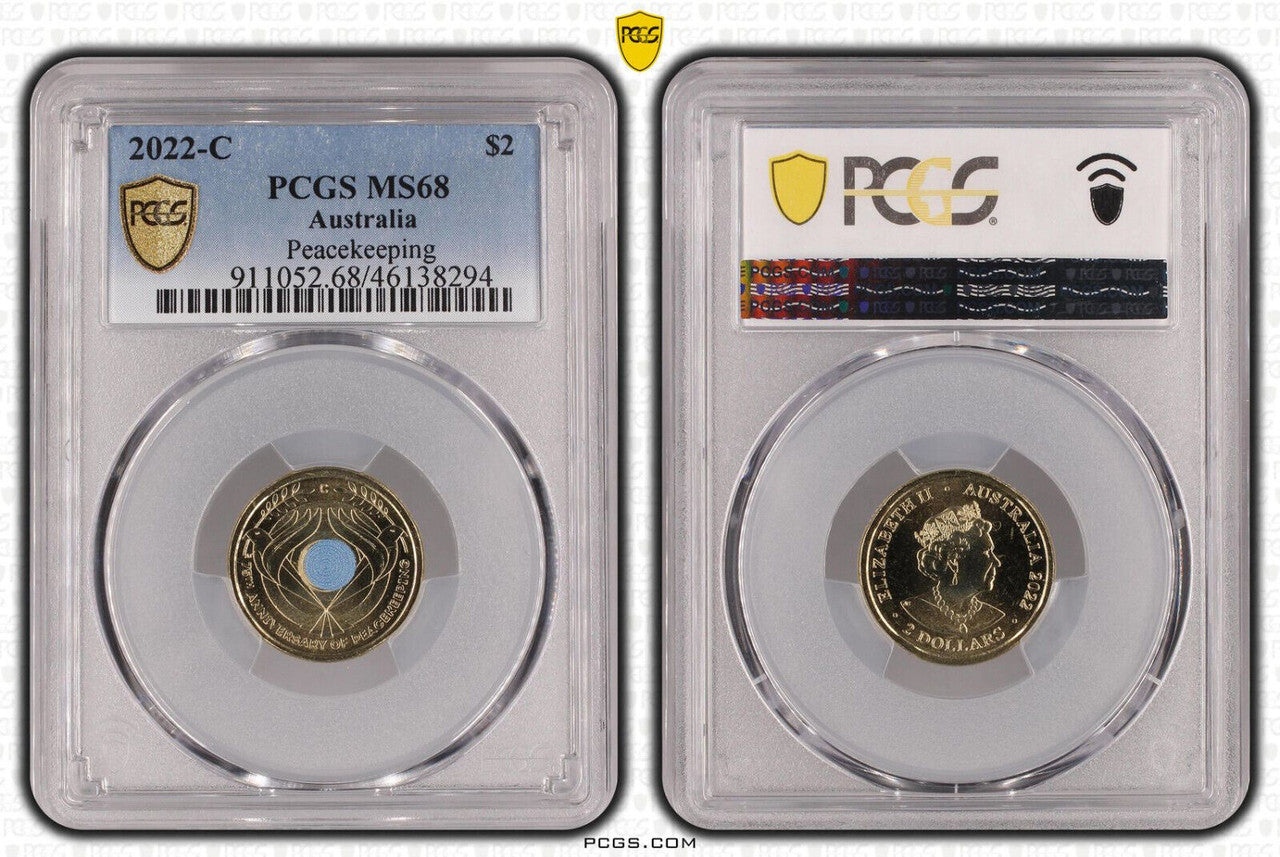 Royal Australian Mint PCGS MS68 2022-C Peacekeeping